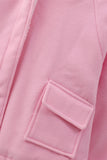 Girls Pink Pebble Felt Coat