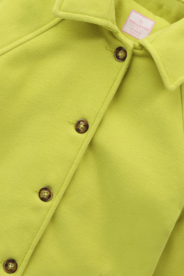 Girls Lime Luxe Felt Coat