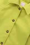 Girls Lime Luxe Felt Coat
