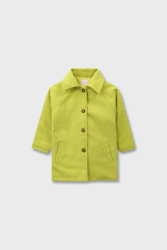 Girls Lime Luxe Felt Coat