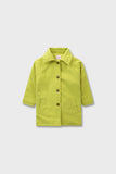 Girls Lime Luxe Felt Coat