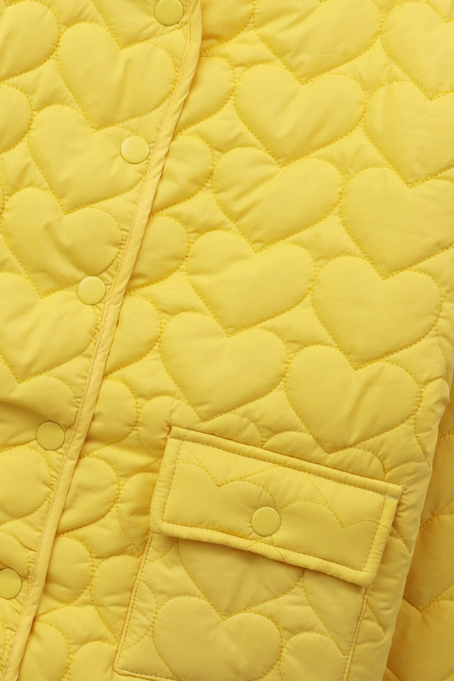 Girls Yellow Quilted Jacket