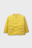 Girls Yellow Quilted Jacket