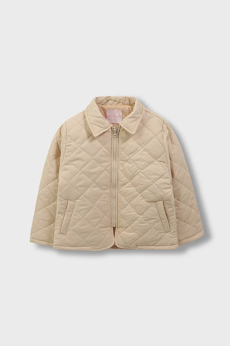 Girls Beige Puffer Jacket