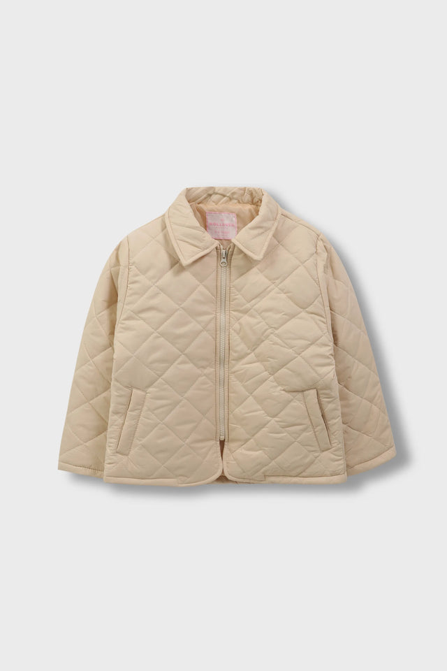 Girls Beige Puffer Jacket