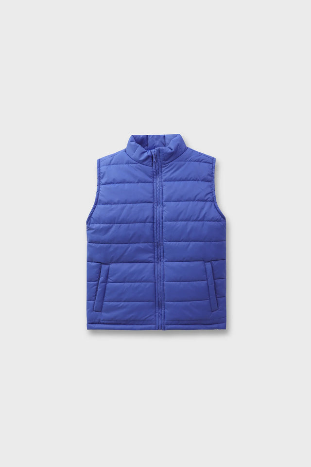Boys Royal Sleeveless Puffer Jacket