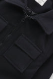 Black Bold Boys Felt Jacket