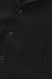 Boys Midnight Black Felt Coat