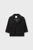 Boys Midnight Black Felt Coat