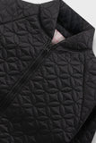 Girls Coal Black Quilted Jacket