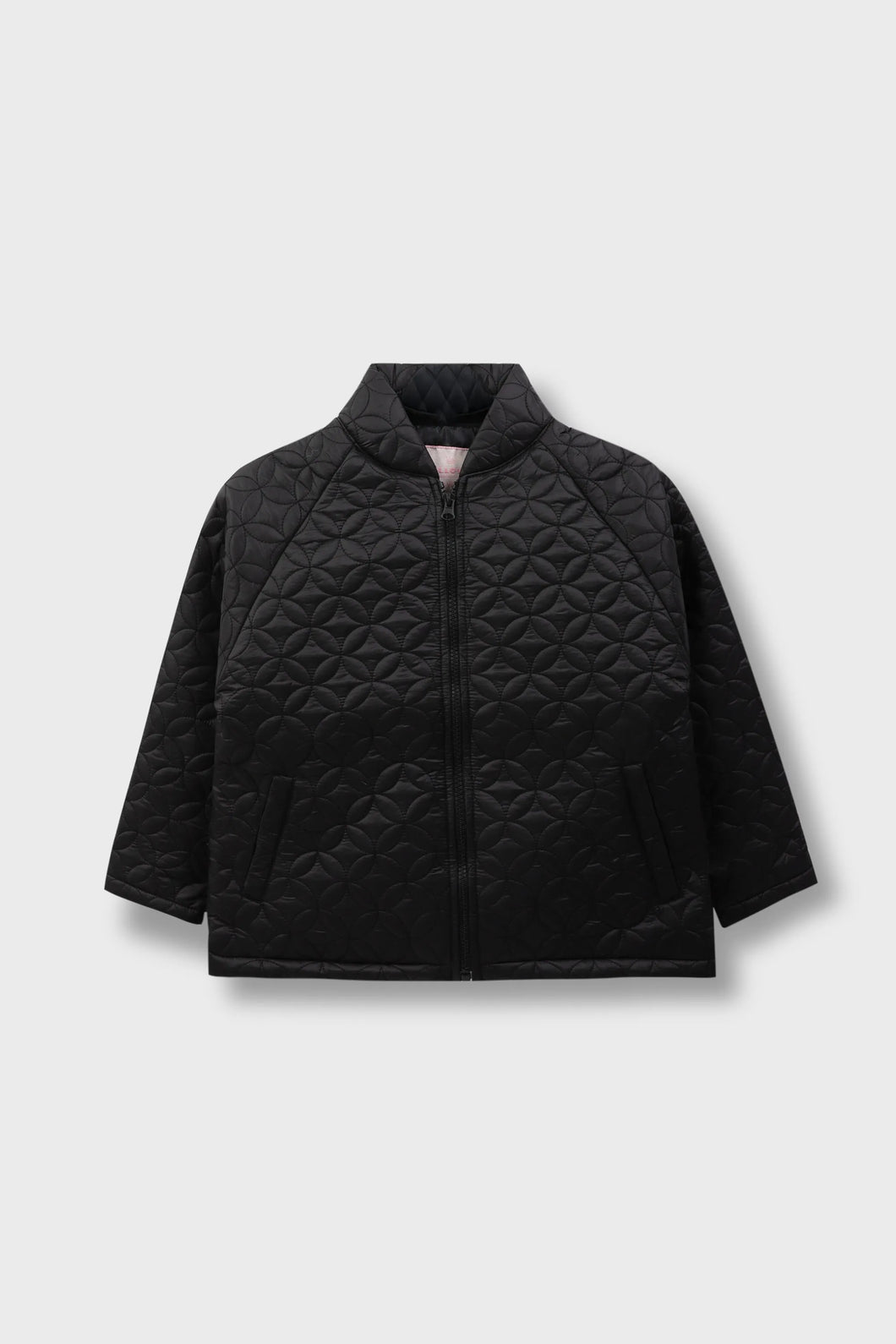 Girls Coal Black Quilted Jacket