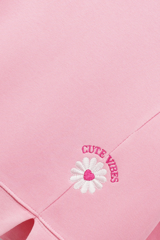 Girls' Puffy Pink Fleece Sweatshirt