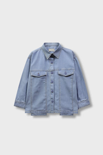 Sky Solid Denim Top