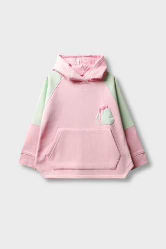 Girls Pastel Fleece Pullover Hoodie