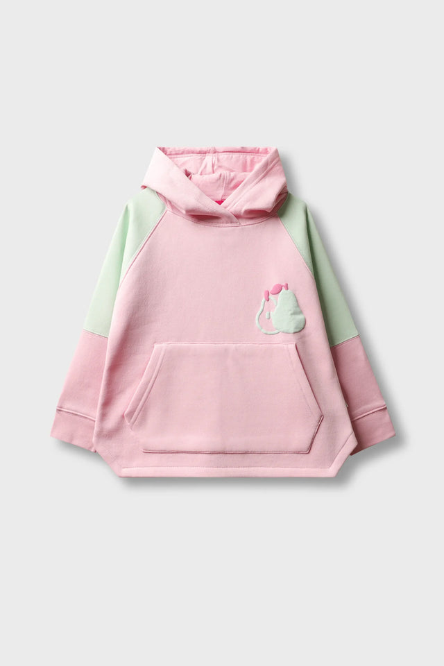 Girls Pastel Fleece Pullover Hoodie