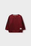 Boys Burgundy Bolt Fleece Sweatshirt