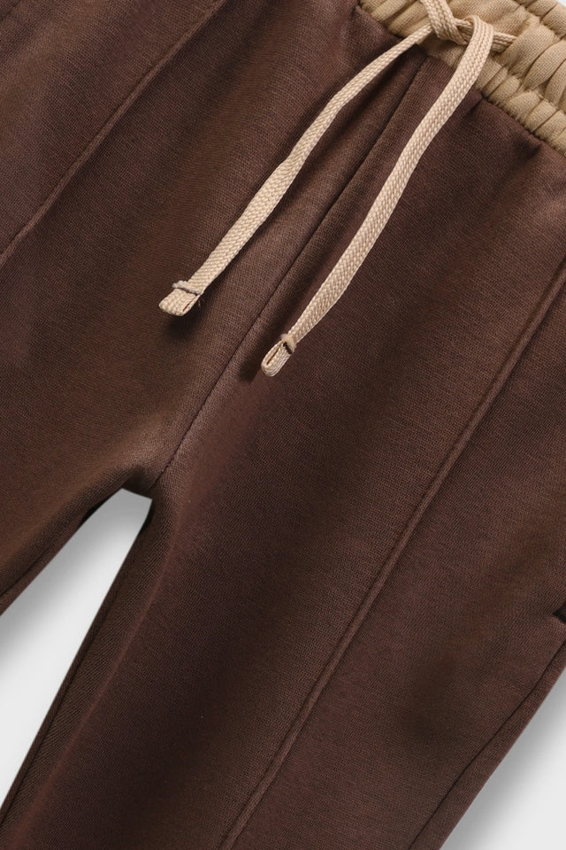 Boys Choco-Brown Fleece Trouser
