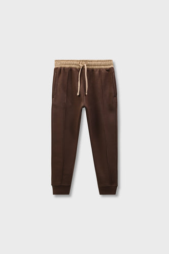 Boys Choco-Brown Fleece Trouser