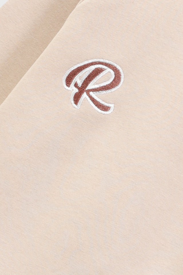 Girls Beige Embroidered Fleece Set