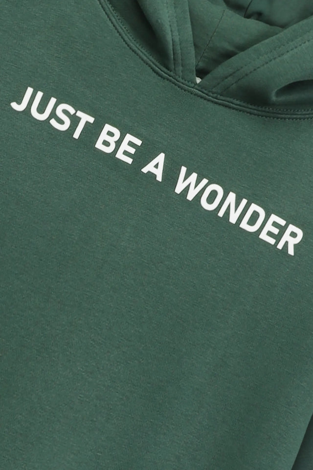 Boys Cozy Dark Green Hoodie Set