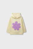 Girls Cozy Fleece Floral Hoodie