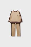 Boys Beige Fleece Co-Ord Set