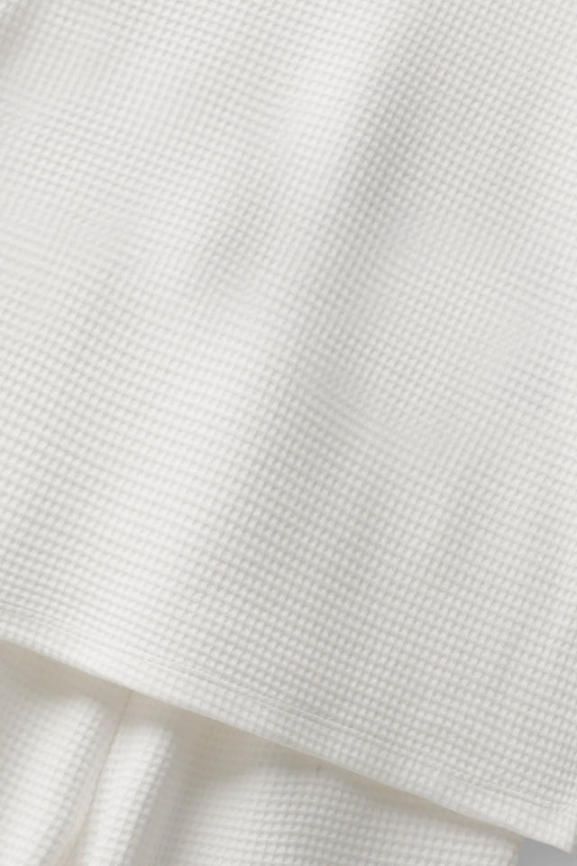 Girls White Textured Waffle Co-Ord Set