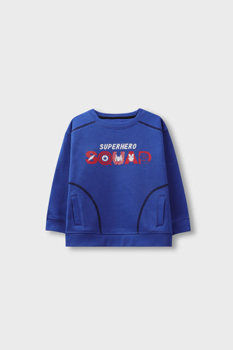 Boys Royal “SQUAD” Fleece Sweatshirt