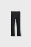 Girls Black Bell-Bottom Leggings