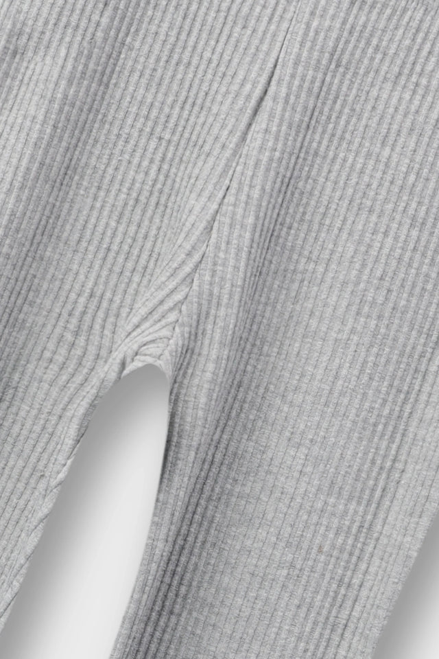 Girls Grey Bell-Bottom Leggings