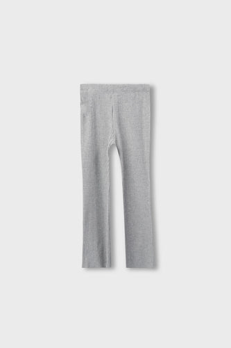 Girls Grey Bell-Bottom Leggings